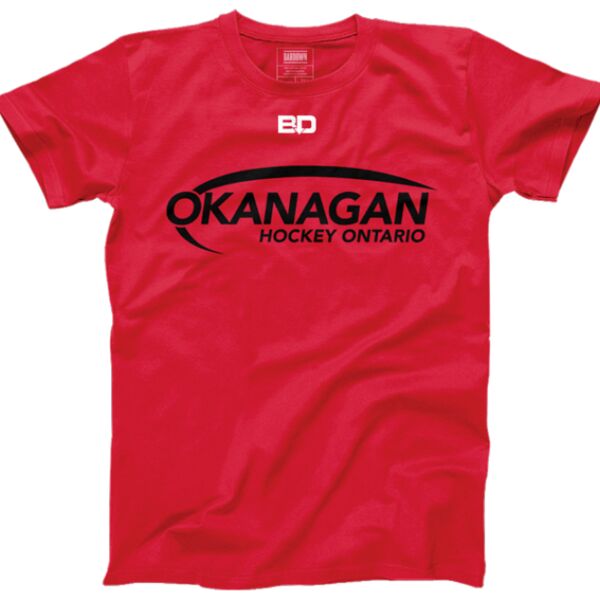 Okanagan Hockey Ontario T-Shirt Red- Adult Thumbnail