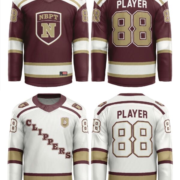 Newburyport Clippers Sublimated Reversible Hockey Jersey - Youth Thumbnail