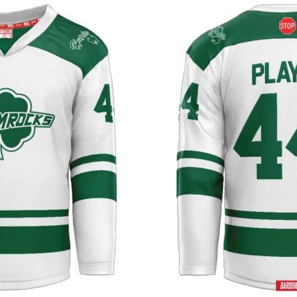 Hespeler Shamrocks Sublimated Jersey White Thumbnail