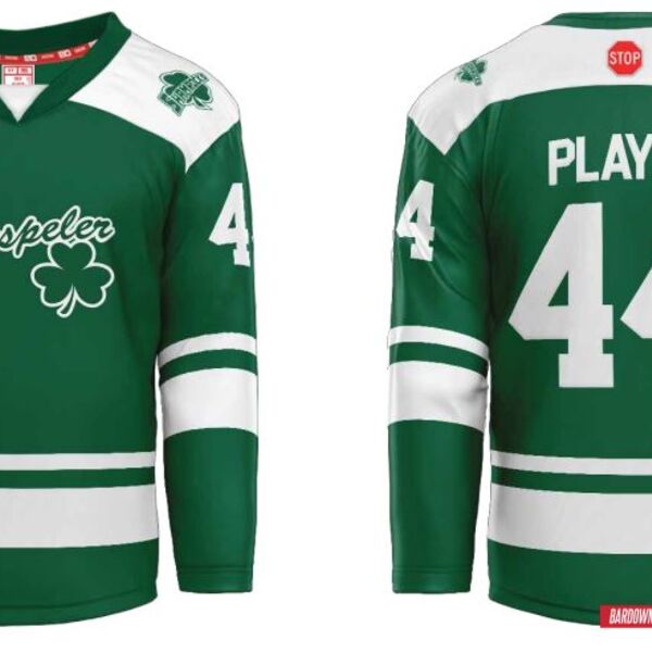 Hespeler Shamrocks Forest Green Sublimated Jersey Youth Thumbnail