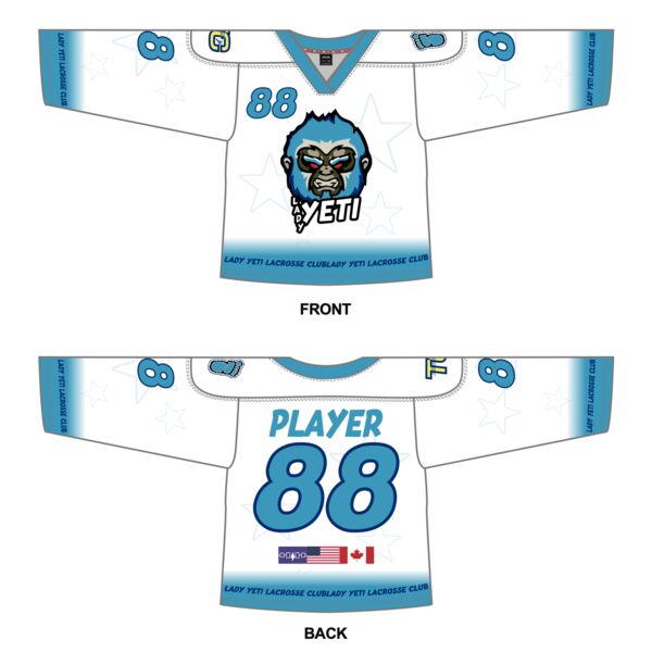 Lady Yeti Box V-Neckline Lacrosse Jersey Thumbnail