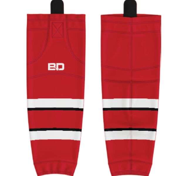Red Deer Minor Sublimated Hockey Socks Red - Youth Thumbnail