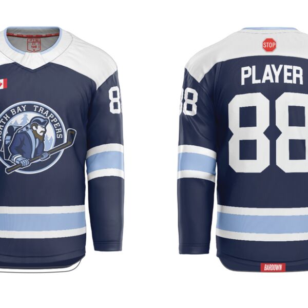 North Bay Trappers AA Cut & Sew Hockey Jersey - Youth Thumbnail