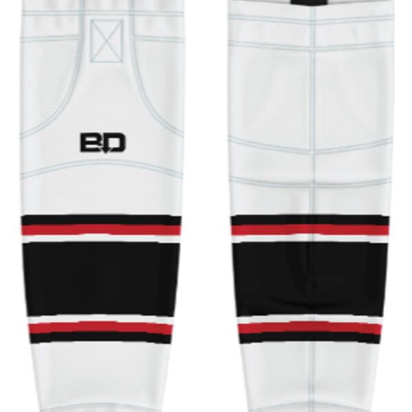 Jr. Inferno-GHC-Sublimated Hockey Socks - A3-White - Youth Thumbnail