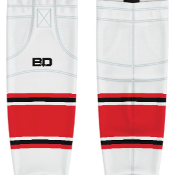 Jr. Inferno-GHC-Sublimated Hockey Socks - A1-White - Youth Thumbnail
