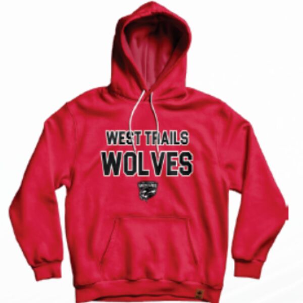 Trailswest Wolves Classic Hoodie - Red - Youth Thumbnail