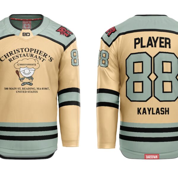Christopher's Restaurant Sublimated Hockey Jersey - Youth Thumbnail