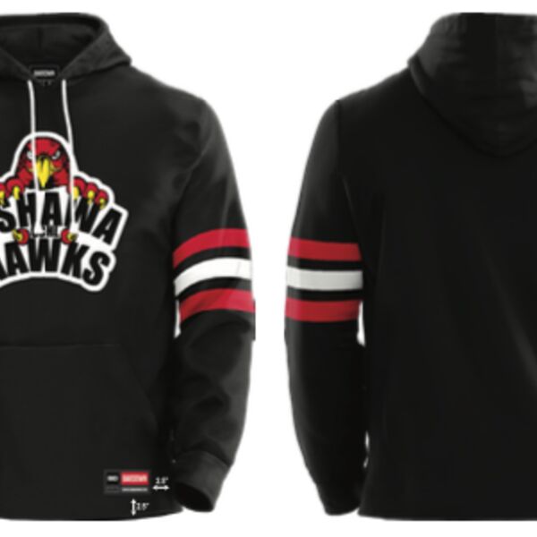 Oshawa OCHL Hawks Sublimated Jersey Hoodie Youth Thumbnail