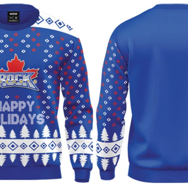 Toronto Rock City Happy Holiday Sublimated Sweater - Adult Thumbnail