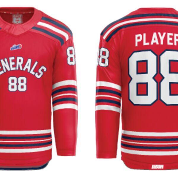 Ocean Side Generals Sublimated Hockey Jersey Youth Thumbnail