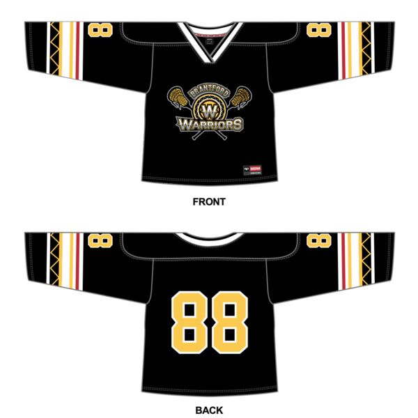 Brantford Warriors Box Lacrosse V-Neckline Jersey - Youth Thumbnail