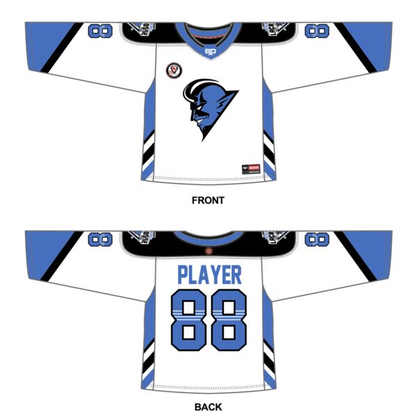London Blue Devils Jr Box Lacrosse Pro Neckline Jersey - Youth Thumbnail