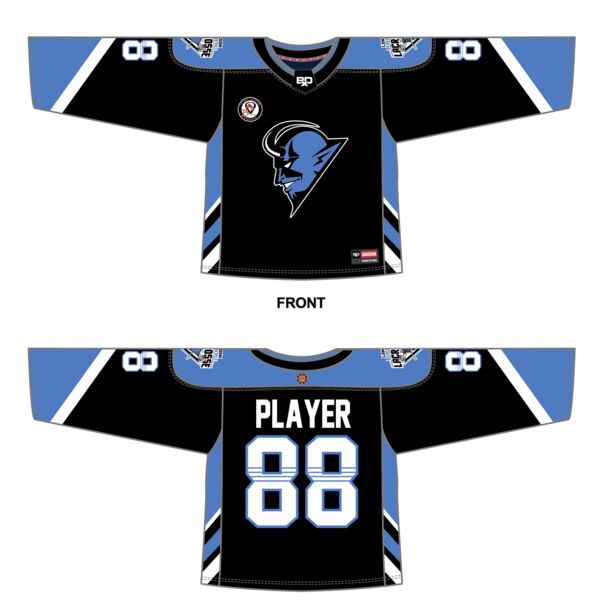 London Blue Devils Jr Box Lacrosse Pro Neckline Jersey Thumbnail